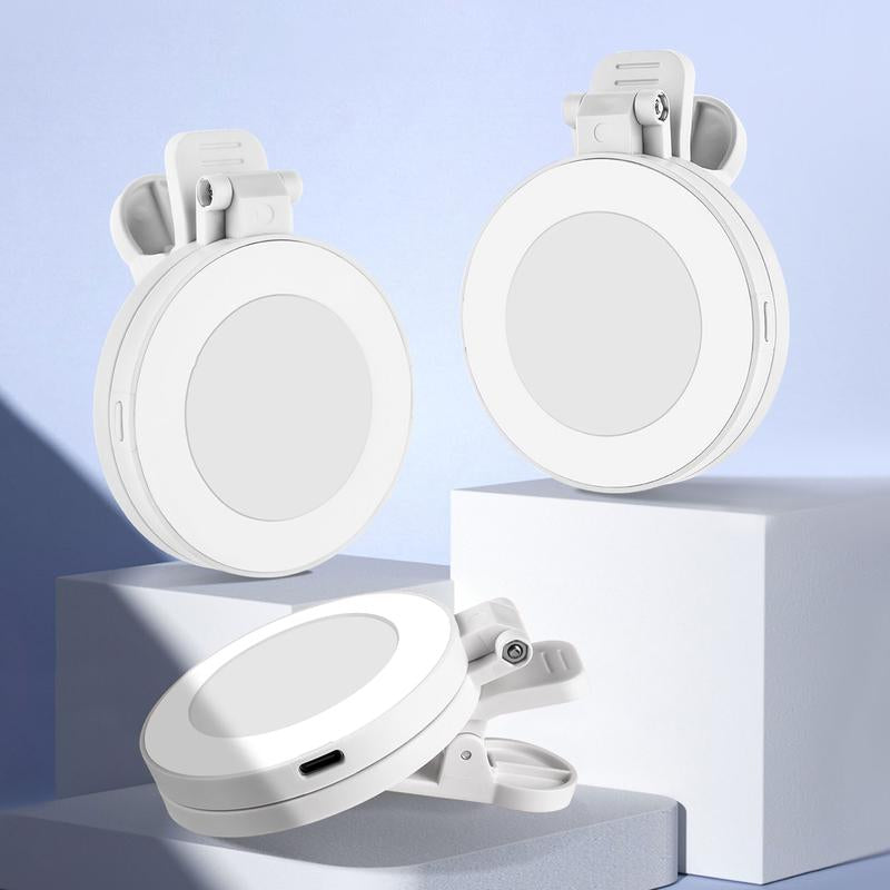 360° LED Ring Light with Mirror & Phone Holder ,3-In-1 Rechargeable Makeup Light for Live Streaming, Video Calls, Selfie (Portable, 3 Color Temperatures, Foldable),Halloween,Halloween Makeup