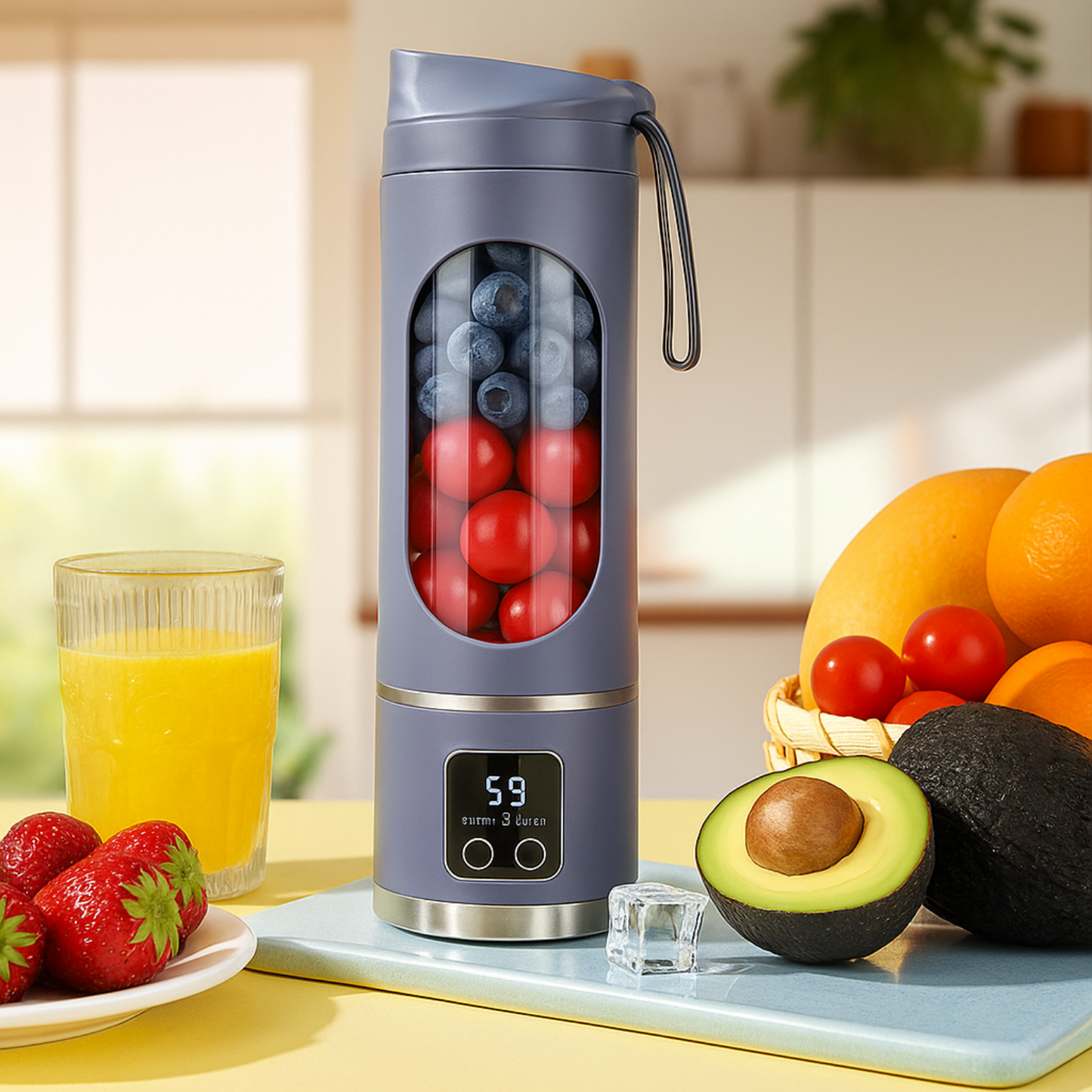 Batidora Portátil 2 en 1 - Tritura Hielo y Prepara Batidos | Recargable USB-C