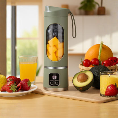 Batidora Portátil 2 en 1 - Tritura Hielo y Prepara Batidos | Recargable USB-C