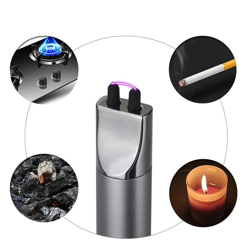 1PCS Windproof USB Rechargeable Metal Arc Lighter , Suitable for Candles, Gas Stoves, Outdoor Kitchens, Barbecues, Camping - 170Mah Battery, Home Gadgets, Ideal for Valentine'S Day and New Year'S Gifts